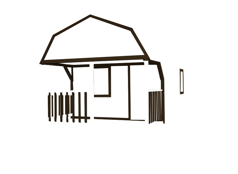 Standard Lofted Cabin with Brown Trim