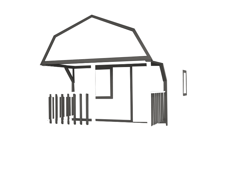 Standard Lofted Cabin with Grey Trim
