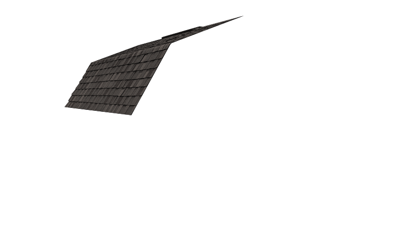 barn with black roof