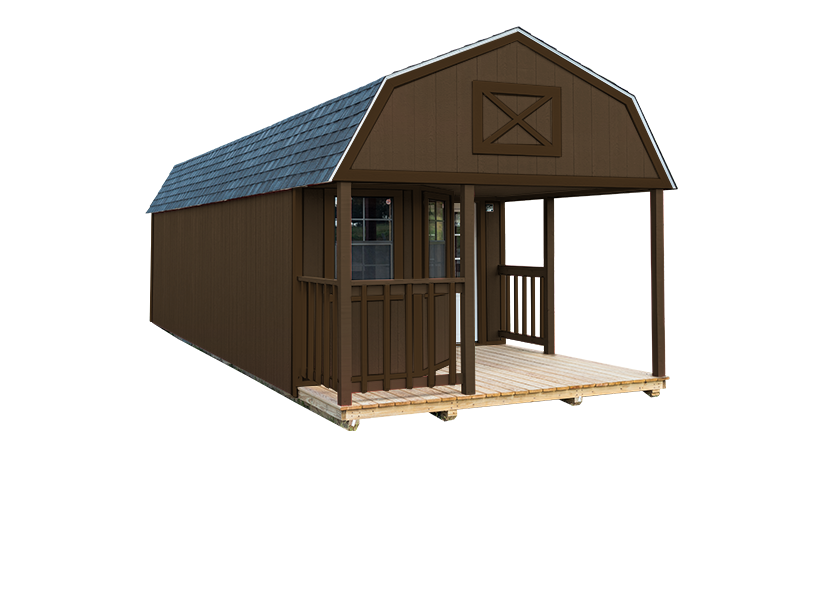 premium lofted cabin brown siding