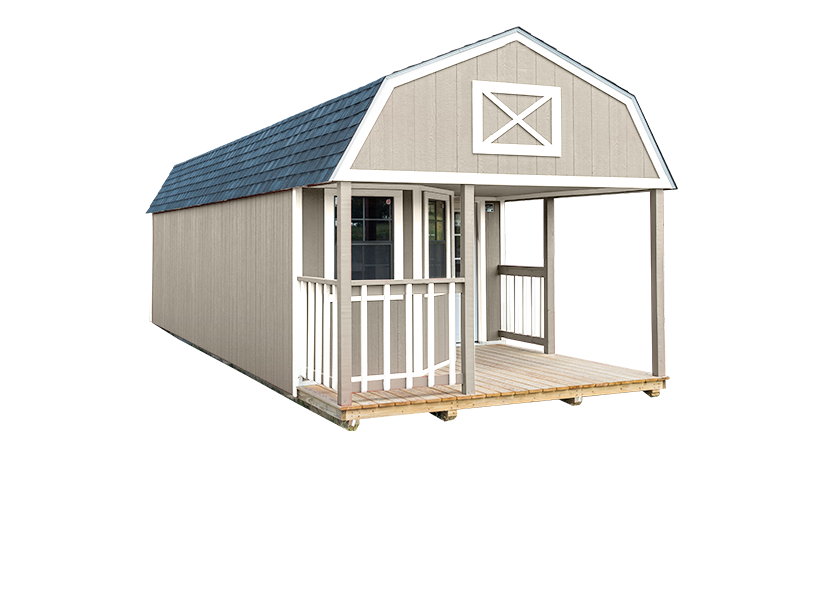 premium lofted cabin with tan siding