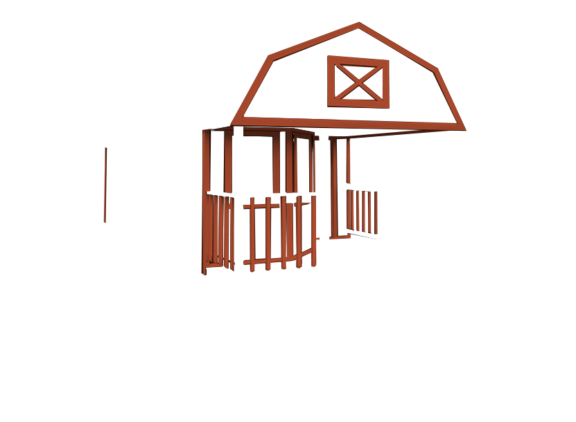premium lofted cabin red trim