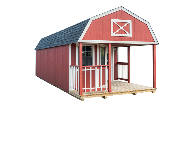premium lofted cabin red