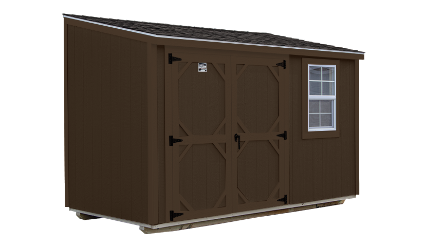 slimshed with brown siding