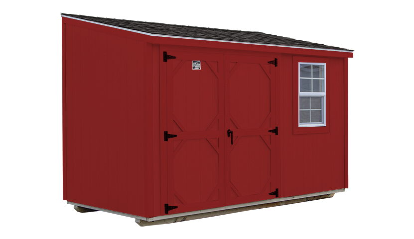 Slimshed with red siding