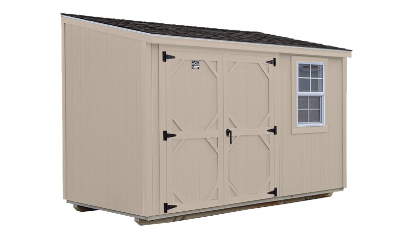 Slimshed with tan siding