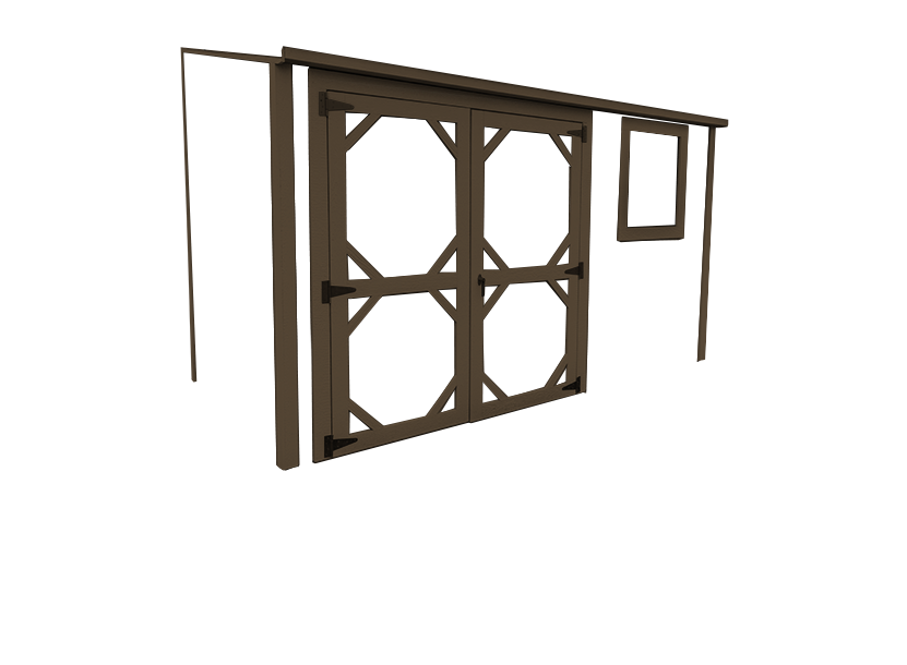 slimshed with brown trim