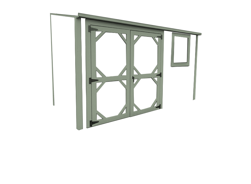 slimshed with green trim