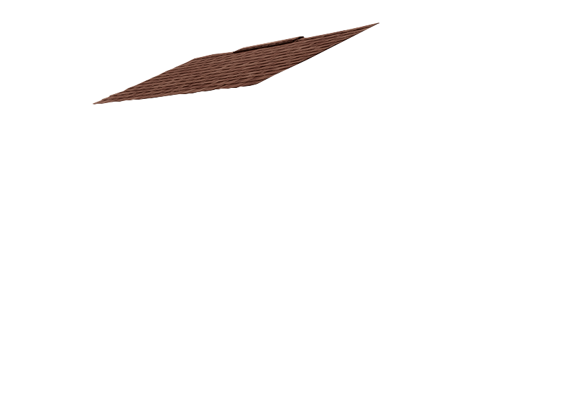 toolshed with brown roof