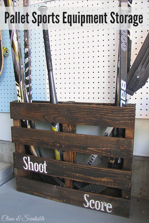 Pallet-Sports-Organizer from clean and scentsible