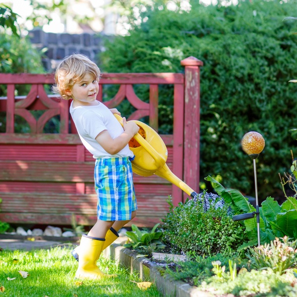 Outdoor Adventures: Kids Help With Garden + Cook Portable Warehouses