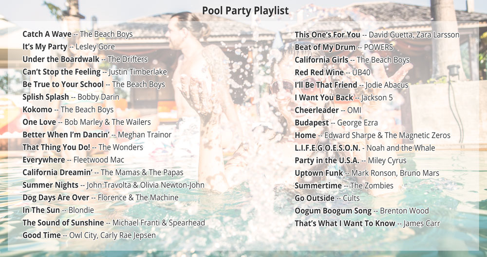 Pool Party Playlist + Cook Portable Warehouses