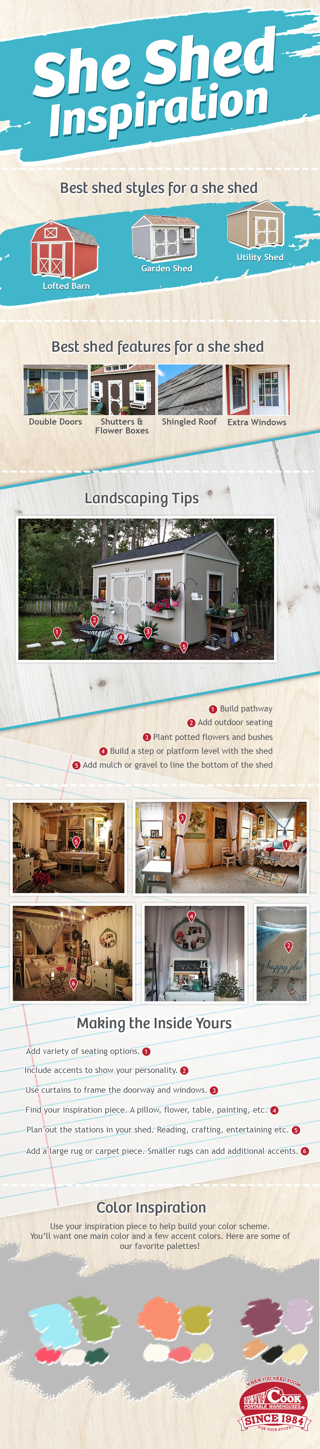Inspiration for Your She Shed Infographic 